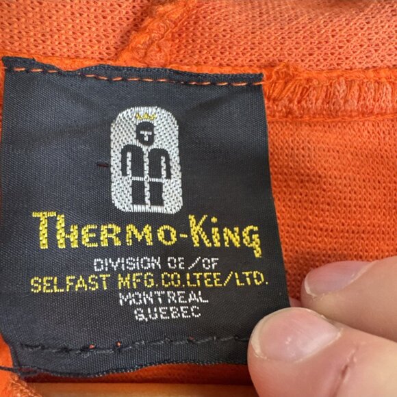 Thermo-King Blaze Orange Pile Fleece Hunting Parka XL Talon Zip Montreal Quebec - Picture 6 of 7